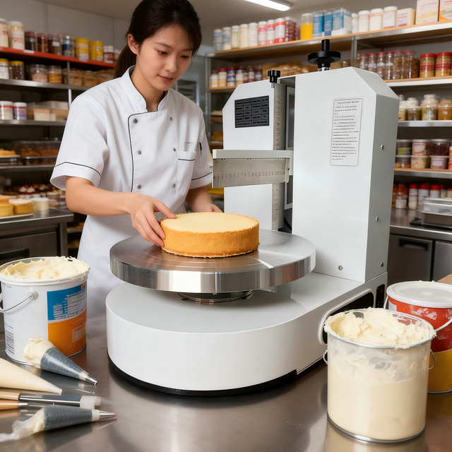 Small Cake Icing Machine for Bakery Business Electric Cake Frosting Machine