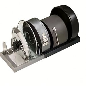 Nouvel Organisateur de Couvercles de Casseroles pour Porte d'Armoire, Support Mural pour Couvercles de Pots, Organisateur de Couvercles de Casseroles, Support de Couvercles de Pots Chauds à Emporter, Ensemble de Supports pour Couvercles et Tasses - Product Image 1
