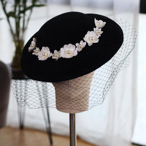 Gatsby britannique femmes église kentucky clip dans mariage thé fête robe de mariée femmes habillé fascinateur derby chapeau et gants ensemble - Product Image 6
