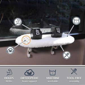 Moderna Cuccia per Gatti da Parete in Plastica, Amaca e Trespolo Caldo e Spesso in Peluche per Interni - Product Image 5