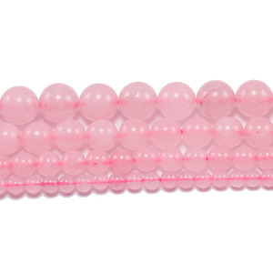 Pink Rose Quartz Round Loose Beads For <b>Bracelet</b> Making Crystal Lampwork Glass Beads <b>String</b> Wholesale Semi Finished Jewelry - Product Image 4