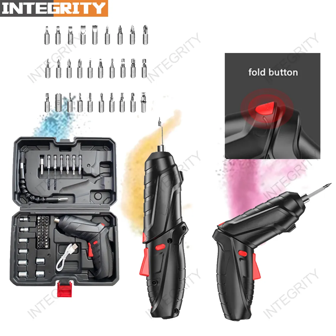 Cost-Effective Power Screwdriver Cordless Usb Charge Screwdriver Power Torque Adjustable Works Power Screwdriver Two Shape