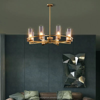 Lustres modernes de luxe léger pour salons, escaliers, salles à manger, hôtels. Lampes en cristal et en cuivre, fabrication sur mesure directe d'usine.