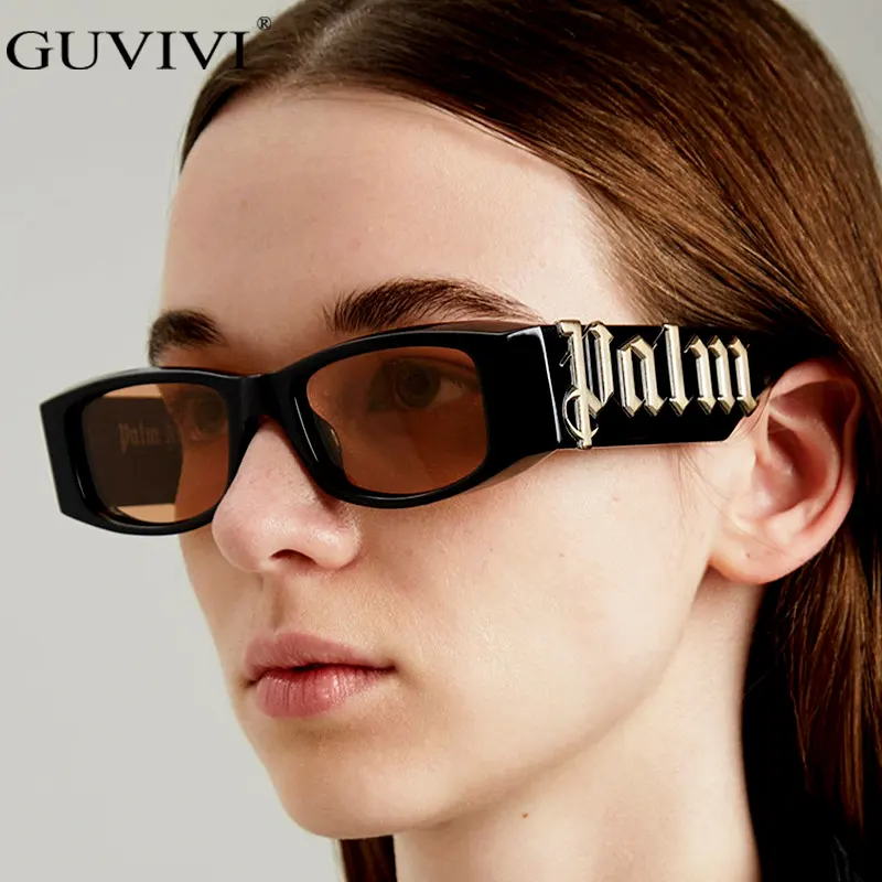 2023 New Fashion Ins Style Square Sunglasses Vintage Men And Women Letters Punk Sunglasses
