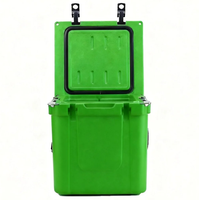 LIHENG Glacière isotherme portable 33L en PE à coque rigide rotomoulée avec roues et absorption des chocs pour la conservation des aliments et de la glace sèche