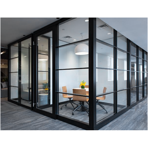 Système de cloisons modernes en aluminium de 83 mm pour bureau/entrepôt/hôpital/école - Isolation acoustique écologique 45 dB et conception durable - Product Image 1