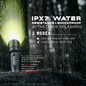 Sáng Chim Tùy Chỉnh 5W Hợp Kim Nhôm IP44 Không Thấm Nước AA Pin Powered LED Đèn Pin Với <span class=keywords><strong>150</strong></span> Lumens Cắm Trại Di Động <span class=keywords><strong>Torch</strong></span> - Product Image 6