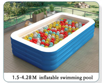 Aufblasbarer Swimmingpool Fabrik Großhandel Neu Blau-Weiß 3-Meter 3-Schicht Rechteckiger PVC-Pool für Erwachsene Kinder Kleinkinder Heimgebrauch