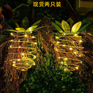 Lámpara Solar de Jardín con Forma de Piña, de Hierro Forjado, con Cable de Cobre, Portátil, Decoración para Exteriores, 12V DC, Celda Solar Monocristalina - Product Image 4