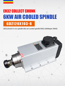 Moteur de broche de routeur CA GDZ120x103-6 380V ER32 à refroidissement par air 6kW - Product Image 6