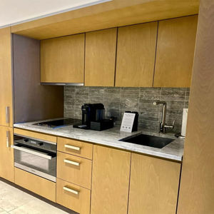 מטבחים קטנים עץ תבואה משטח הבציר המלך מטבחון קטן מטבחון מלון מטבחון דירה - Product Image 6