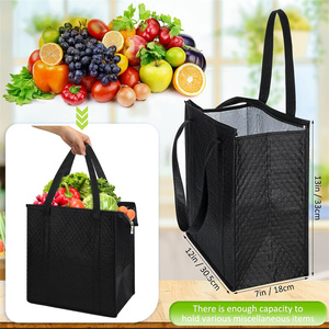 Sac isotherme, sacs isothermes avec fermeture éclair pour la livraison de nourriture chaude et froide, réfrigérateur, stockage de pizza - Product Image 2