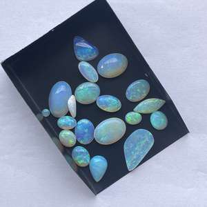 Ópalo de Fuego Australiano Blanco Natural, Grado AAA, Certificado IGI, Cabujones Sueltos Ovalados Calibrados, con Juego de Color, para Creación de Joyas - Product Image 3