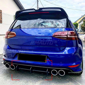 Diffuseur de pare-chocs arrière, séparateurs latéraux arrière, becquet pour Volkswagen Golf 7 R R-Line 2013-2016, kits de carrosserie, tuning - Product Image 6
