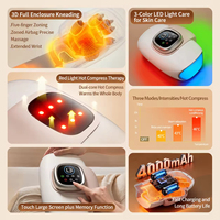 Nouveau masseur électrique sans fil pour les mains avec chaleur et compression, massage des poignets et des doigts avec lumière pour des mains magnifiques