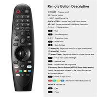 Control Remoto por Voz Bluetooth para Aplicaciones Domésticas, Compatible con LG TV AN-MR20GA AKB75855501HLG3958
