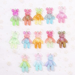 28*45 मिमी हिंसक भालू आकर्षण के लिए फ्लैटरेसिन कबोकोन्स नेकलेस पेलेंट कीचेन शिल्प शिल्प - Product Image 3