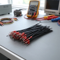 Fil de raccordement à borne isolée à extrémité unique, fil électrique noir à âme unique pour bornier et armoire de commande PLC