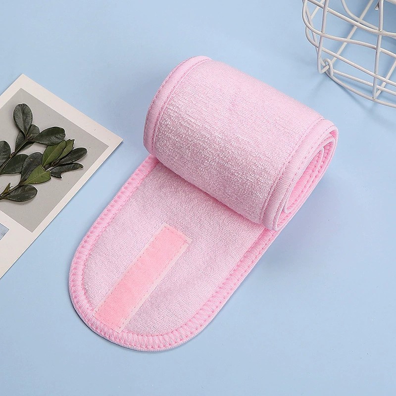4 élastiques à cheveux velcro rose clair