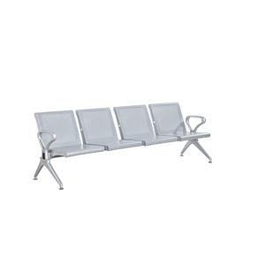Chaises d'attente Europe P1608 argentées avec accoudoirs pour hôpitaux et aéroports - Product Image 4