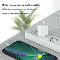 Vente chaude 20W GaN Charge Rapide Type C Chargeur Mural Qc3.0 Adaptateur Mini Prise pour iPhone PD Charge Rapide pour Caméra 5V/3A