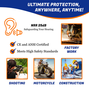Protection auditive anti-bruit industrielle en forme d'arbre, avec cordon - Product Image 2