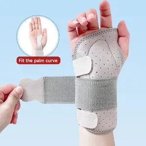 Carpal Tunnel Wrist Brace Night Support with 2 Metal Splints for Sleeping and Soft Thumb Opening