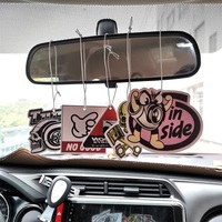 Ambientador de Lujo Personalizado con Logo para Coche, Perfume Aroma Negro, Arbolitos de Papel Colgantes Promocionales