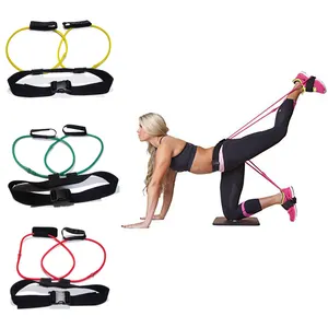 Kebugaran Booty Pantat Band Resistance Band Adjustable Latihan Sabuk untuk Melompat Latihan Kaki Memantul Pelatih