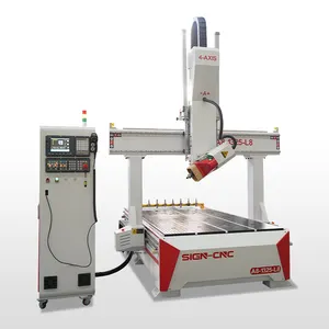 A8 Lineare ATC mit 4 Achsen und Schwung CNC-Router für Oberflächenbearbeitung und 3D-Membranwerkzeuge und -Skulpturen