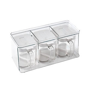Organisateur de réfrigérateur pour aliments avec couvercle, étagère à épices coulissante pour armoire murale - Product Image 5