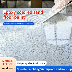 Peinture de sol autolissante époxy de qualité industrielle avec sable coloré, revêtement imperméable inaltérable pour ateliers, centres commerciaux et sols en béton - Product Image 3