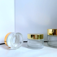 Pot en verre cosmétique vide de 30g, 50g, 100g, pots ronds pour crème, emballage pour lotion, récipient cosmétique