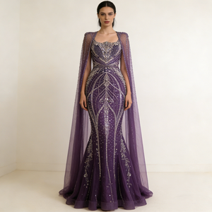 Verified Supplier Dark Purple Formal Dresses Floor-Length Style |  Alibaba.com