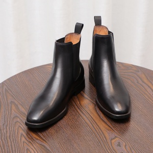 Botas de Trabajo para Hombre, Estilo Británico Casual de Negocios, Punta Puntiaguda Vintage, Hechas a Mano, de Alta Calidad, Talla 46 - Product Image 1