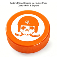 Pucks de hockey orange en vrac, pucks de hockey sur glace en caoutchouc personnalisés avec logo, pucks d'entraînement standard de 76,2 mm