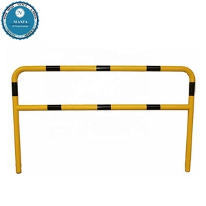 Guangzhou usine 6 en acier garde-corps <span class=keywords><strong>de</strong></span> sécurité jaune ultra garde-corps plancher amovible support <span class=keywords><strong>de</strong></span> garde-corps en acier robuste borne - Product Image 1