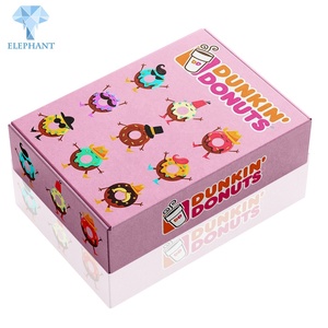 Wholesale Custom Logo Printing Pink Vertical Bakery Cake Cookie Doughnut Gift Box - Product Image 3
