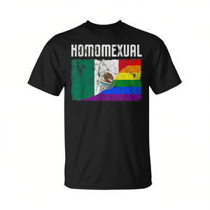 Camiseta Vintage Orgullosa del Orgullo Gay con Bandera Mexicana, Camiseta Promocional del Orgullo Gay para Niños - Product Image 3