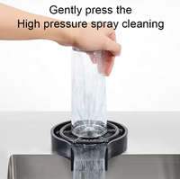 Nettoyeur de vitres automatique rotatif mains libres, mini lave-vaisselle haute pression pour la cuisine