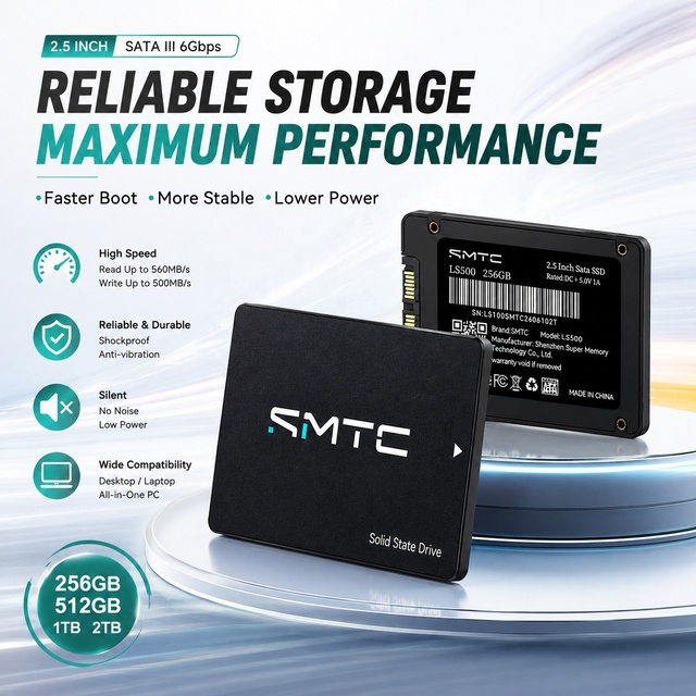 Bulk Price Stable Performance 2.5 Inch SATA SSD 512GB 4TB Hard Drives 1TB for Long Term Wholesale and Enterprise Procurement