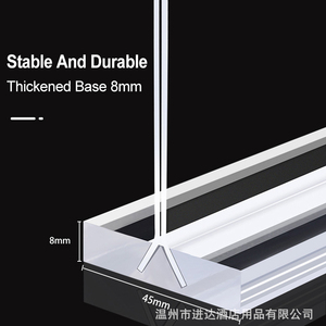Fabbrica diretta A4 espositore pubblicitario stabile per forma resistente T acrilico segno titolare per la visualizzazione del Menu <span class=keywords><strong>da</strong></span> <span class=keywords><strong>tavolo</strong></span> - Product Image 5
