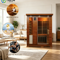Maison avec sauna, sauna préfabriqué, grande maison modulaire, sauna et espace de détente