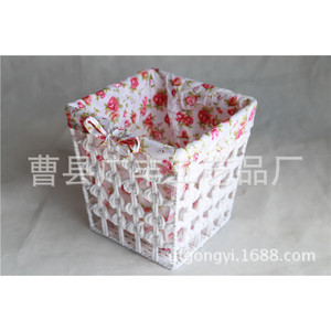 Cesto de lavandería cuadrado de tela de algodón, organizador de almacenamiento con estampado floral pequeño para ropa, uso doméstico - Product Image 4