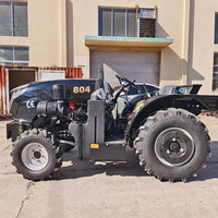 Tracteur agricole tout-terrain de haute qualité Euro 5 80 CV avec pneus tout-terrain, direction hydraulique et moteur diesel
