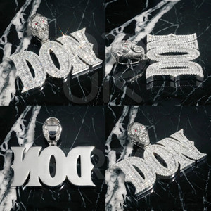 จี้เพชรโมอิสซาไนต์ทรงฮิปฮอปแบบ 3 มิติ สลักชื่อได้ ผ่านการทดสอบเพชรสำหรับผู้ชาย จี้ตัวอักษรประดับเพชรแบบกำหนดเอง เครื่องประดับคุณภาพสูง - Product Image 2