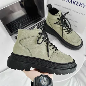 Wholesale Height Increasing Boots Walking Comfortable Shoes Green Grey Yellow Fashion Boots