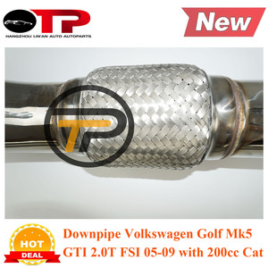 OTP 배기 파이프 3.0 ''V W 골프 GT I MK5 MK6 Je Tta /AD A3 2.0T 2006-2010 하향 파이프와 200 셀 고양이 - Product Image 5