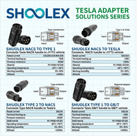 Adaptor SHUOLEX NACS ke GB/T 32A 250V AC Tesla Supercharger Gun ke Steker Pengisian Daya EV Standar China IP55