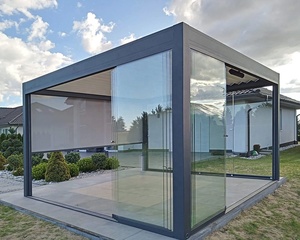 3*4M sang trọng cơ giới nhôm pergola có thể thu vào mái vườn hiên gazebo với cử<span class=keywords><strong>a</strong></span> kính trượt cho hiên ngoài trời & vườn - Product Image 2